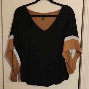 S White House Black Market two tone top